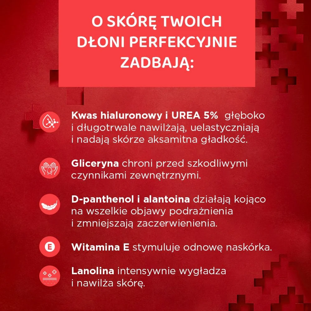 Intensywnie regenerujący krem-opatrunek do rąk 5% urea + lanolina - Image 4