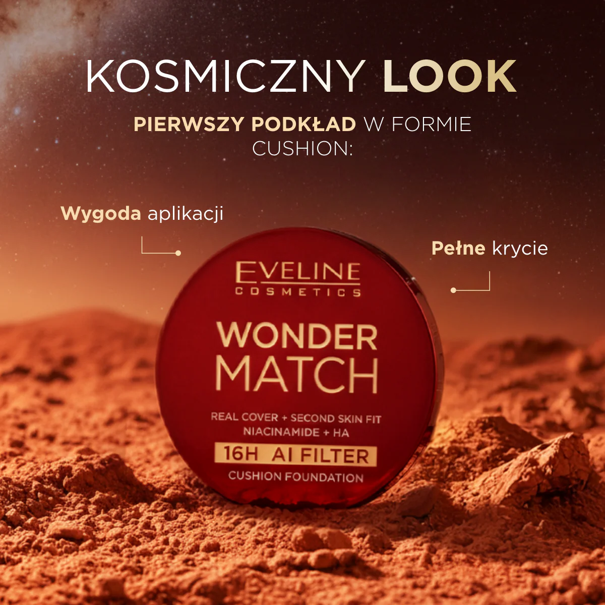 Kryjący podkład cushion z niacynamidem i kwasem hialuronowym - Image 2