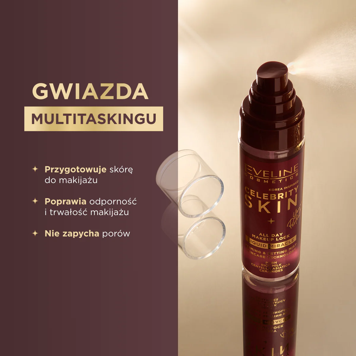 Mgiełka utrwalająco-pielęgnująca do makijażu Liquid Miracle - Image 4