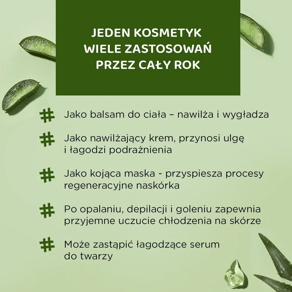 Multifunkcyjny żel do ciała i twarzy aloes 99% - Image 3